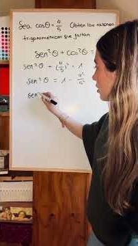 Cómo sacar las razones trigonométricas a partir de una que te dan📚💯 #trigonometria #matematicas