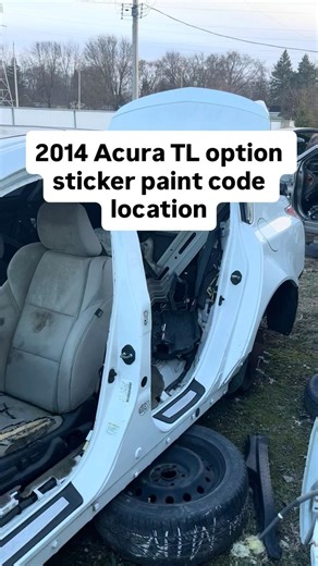 2014 Acura TL option sticker RPO code exterior paint and interior trim code production date location