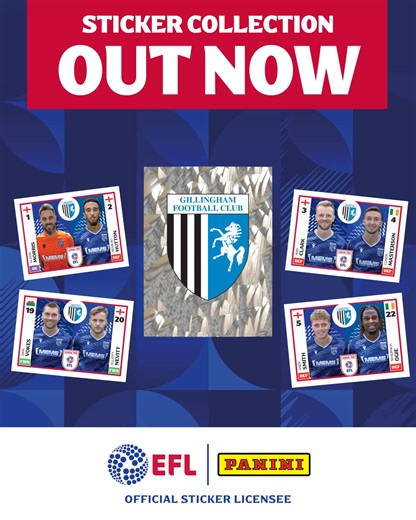 #AD The Panini EFL Official Sticker Collection is OUT NOW featuring players from ALL 72 CLUBS – for the FIRST TIME EVER! 🎉 Look out for THE SUPER SHINY CLUB CREST stickers and find your FAVOURITE PLAYERS! #GOTGOTNEED Buy now 👉 https://bit.ly/47UuYlh | Gillingham Football Club