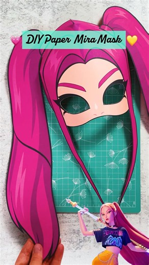DIY Paper Mira mask from K-Pop Demon Hunters