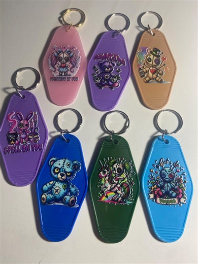 Motel Keychains-voodoo/gothic Designs-potions, Spells, Voodoo Dolls- Retro-inspired Keychains - Etsy