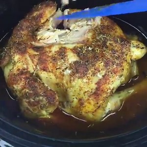 642 reactions · 2K shares | SLOW COOKER WHOLE CHICKEN Use a turkey breast for Thanksgiving! Get the full recipe: https://momspark.net/the-easiest-slow-cooker-crock-pot-whole-chicken-recipe/ | Mom Spark | Facebook