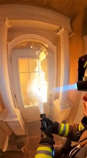 Firefighter bodycam captures final moments inside burning house
