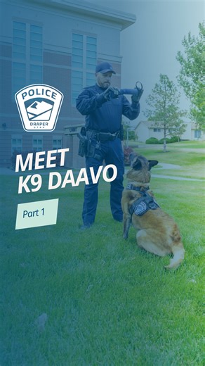 4.4K views · 131 reactions | Get to know Daavo, Draper City's star K9 officer! His handler, Officer Ricks, introduces us to Daavo and the work that he does for the Draper Police Department. | Draper City Police Department | Facebook