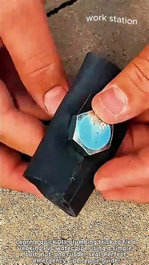 Brilliant DIY Pipe Repair: Fix PVC Leaks with a Bolt #worker #process #plumbing #diy #repair
