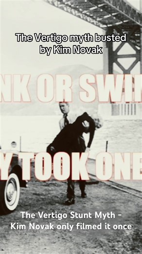 Kim Novak jumped into the bay for Vertigo once not over and over, no matter how many times the story’s been repeated. Eyewitnesses from the set tell a very different version of what really happened. More Hitchcock myths re-examined in A Century of Hitchcock. 👇 Would you believe the myth — or the people who were there? #AlfredHitchcock #Vertigo #KimNovak #FilmTok #CinemaHistory