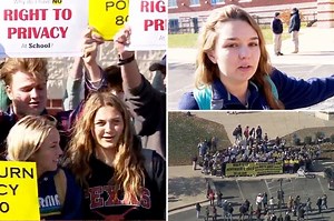 Loudoun County students stage walkout to protest  transgender bathroom policy