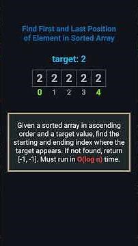 First & Last Occurrence in a Sorted Array | Binary Search Trick You Must Know