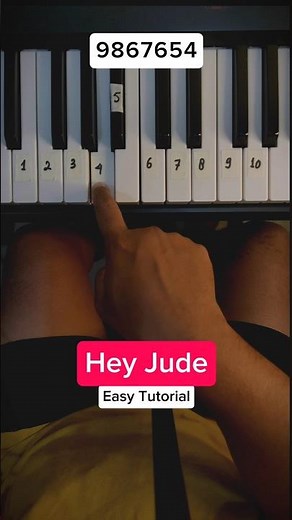 Hey Jude - The Beatles (Easy Piano Tutorial) #pianotutorial #easypiano #pianolesson #pianocover