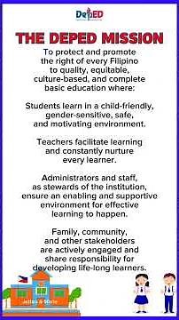 DEPED VISION MISSION EASY TO MEMORIZE | Department of Education Philippines