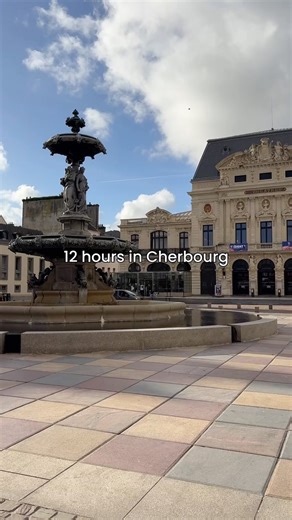 How to spend 12 hours in Cherbourg 👇 Start with a buttery croissant at a local café, then wander through the city’s quiet streets and art-filled corners. Make your way to La Cité de la Mer, stroll by the harbour, and finish the day with a classic crêpe or a sweet cannelé. A day well spent. | Brittany Ferries