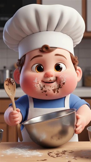 Cute Baby Chef Goes Wrong 😂 Funny Cooking Fail | Viral Baby Moments Shorts #babyshorts #cocomelon