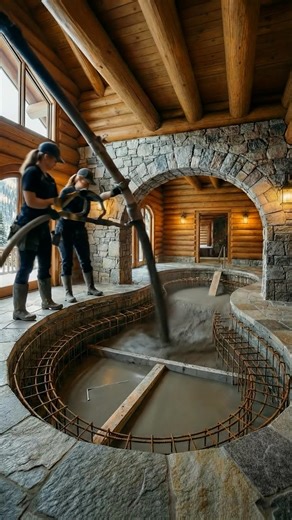 From Raw Stone to a Luxury Indoor Spa Pool | DIY & Crafts
