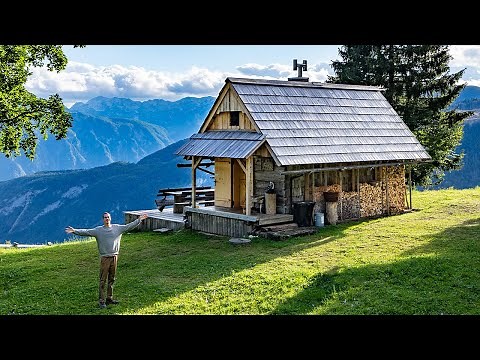I Moved into an Off Grid Wilderness Mountain Hut - Living in the Alps
