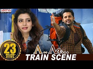 A Aa Scenes | Samantha Nithiin Train Scene | Nithiin, Samantha | A Aa New Hindi Dubbed Full Movie
