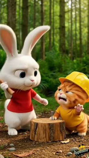 🐱🔨 Hammer ka galat use = Comedy Blast! #comedy #funny #rabbit #cat #viral