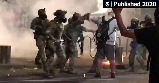 A Navy Veteran Had a Question for the Feds in Portland. They Beat Him in Response.