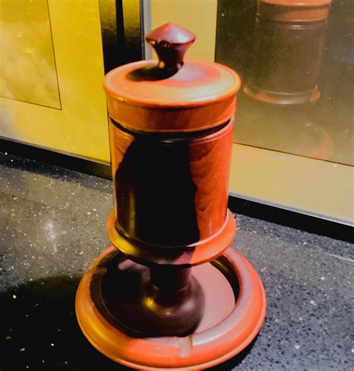 Vintage Lignum Vitae Tobacco Jar & Ashtray - Etsy Canada