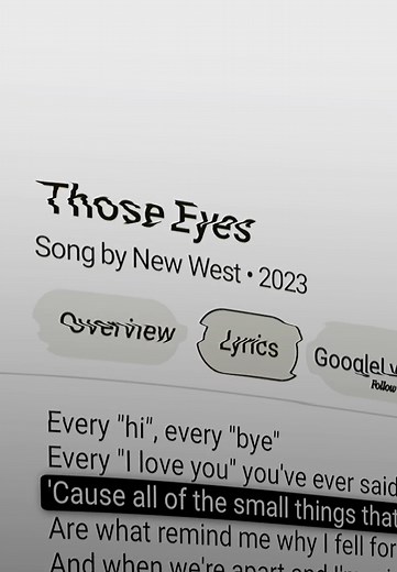 Those Eyes Full Lyrics – Every “HI” Every “BYE”
