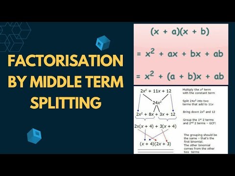 Factorisation By Middle Term Splitting l Math