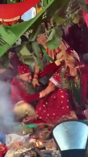 Viral Video: Fierce Fight Breaks Between Bride & Groom on Wedding Mandap, Guests Stunned #shorts