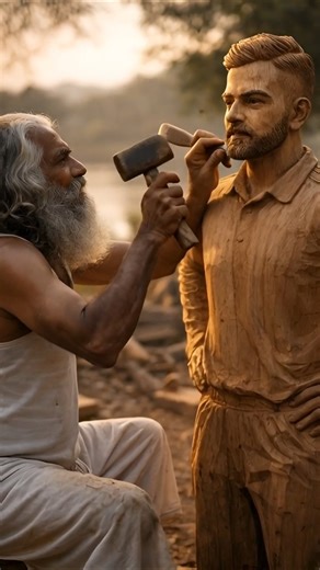 Virat Kohli | Wood Brought to Life 💥#woodcarving #viratkohli #woodart #handcrafted #foryou