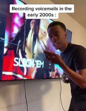 Recording voicemails in the early 2000s