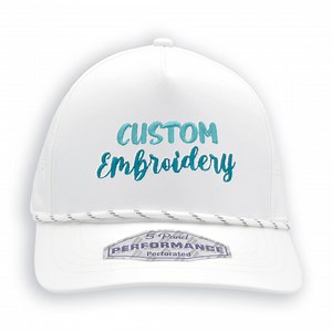 Custom Logo Hat, Golf Rope Hat, Performance Embroidered Text, 3D Puff Embroidery, Business Logo, Performance 5-panel With Rope - Etsy