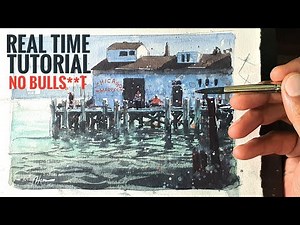 Real Time Watercolor Painting Tutorial for Beginners (NOW YOU KNOW HOW)❗️