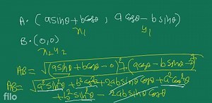 (c) Prove that the distance of the point (a \sin \theta+b \cos ... | Filo