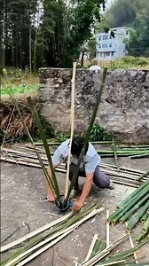 Traditional Tool Quickly Splits Bamboo, Amazing Efficiency