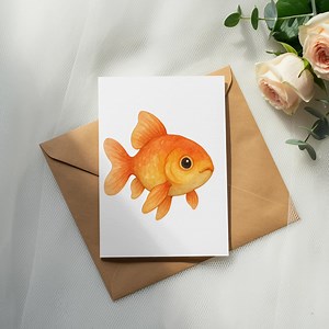 Watercolor Goldfish PNG Clipart, Cute Fish, Baby Sea Animal, Transparent Background, Digital Download, Commercial Use, Sublimation Design - Etsy