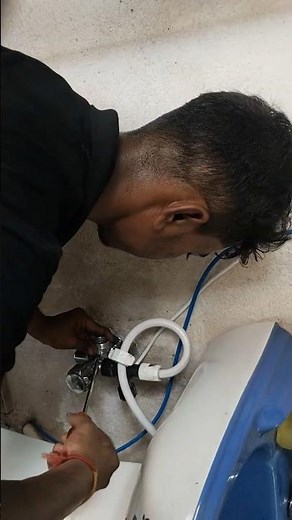 Fully Automatic Washing Machine inlet pipe fitting #washingmachine #installation #shorts