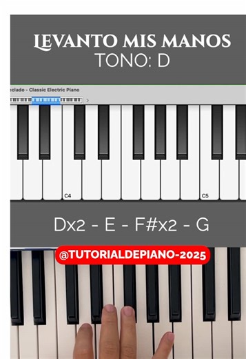 Levanto mis manos | tono: D -🤭 #music #fyp #diosteama #piano #adoracion
