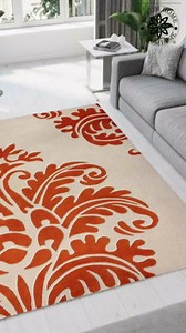 Beige & Brown Line Pattern Area Rug, Hand-Tufted Wool Modern Carpet for Bedroom & Living Room