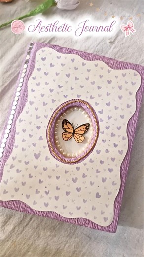 DIY Aesthetic Journal idea 💜✨️ #diy #craft #journaling #handmade #aesthetic #journal #shorts #viral