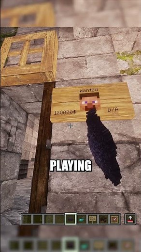 Minecraft WANTED Poster (Invisible Item Frame + Player Head Trick) #minecraft #minecrafttutorial