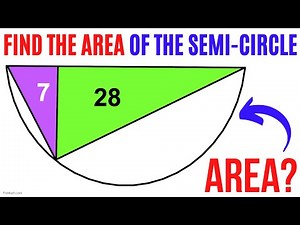 Can You Find the Area of this Semicircle? | Step-by-Step Explanation