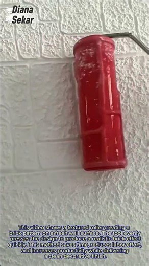 Creative Brick Wall Texture Painting | Fast Decorative Roller Technique