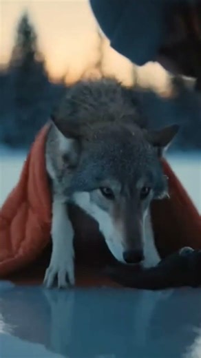 A man rescued frozen wolves 🐺 #wolf #wolves #wolfenstein #wolfoo #wolfpack #wolfteam #wolves #rescue