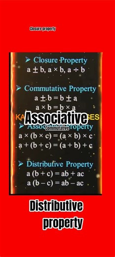 closure property of rational numbers? commutative property associative ,distrubative law?