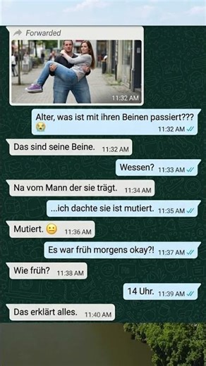 Was ist mit ihren Beinen?! 😭 Er dachte sie ist mutiert 😂 #deutschememes #flachwitz #lustig #humor