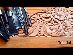 How to use wood carving chisel and hammer || carving by UP wood art
