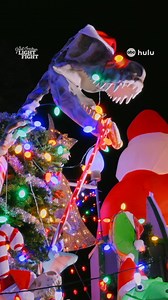 A Tree-Rex? How scary AND merry! 🦖🎄 Stream all episodes of The Great Christmas #LightFight on Hulu now! | The Great Christmas Light Fight