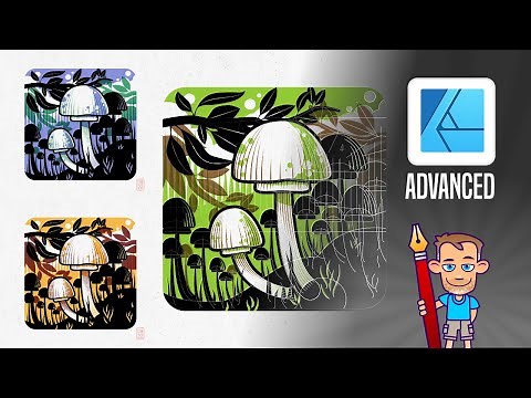 Affinity Designer Tutorial - creating a Woodcut print effect with vector shapes and lines