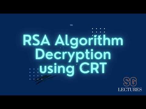 RSA Algorithm Using CRT | Problem in RSA algorithm using CRT