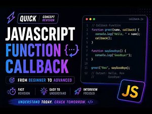 JavaScript Callback Functions in 2 Minutes ⚡ From Beginner to Interview Ready