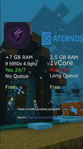 free Minecraft hosting 7 gb ram 24/7 online 🥵 #trending #minecrafthosting #minecraftserver #aternos
