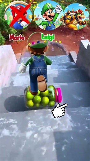 Mario vs Luigi vs Bowser 🍄🔥 Who Wins? 😱 #shorts