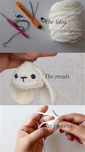 Crochet Bunny keychain Tutorial 🐰